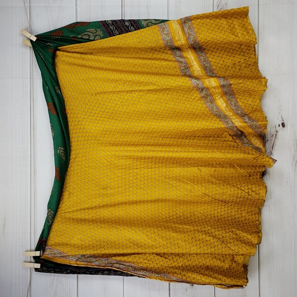 Darn Good Yarn Sari Silk Wrap Skirt Tea Goddess - Picture 6 of 16